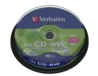 Verbatim CD-RW 12x 700 MB 10 stuk(s) - thumbnail