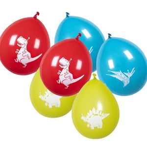 Boland 12x dino ballonnen - ca. 25 cm - Feestversiering en decoraties