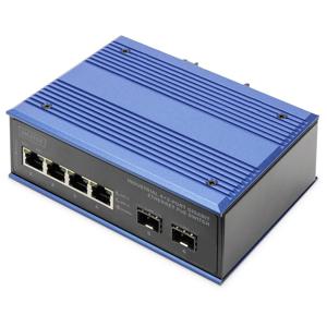 Digitus DN-651149 netwerk-switch Unmanaged Gigabit Ethernet (10/100/1000) Power over Ethernet (PoE) Zwart, Blauw