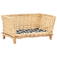 vidaXL Hondenmand met Kussen Hondenbed Mand Hondenslaapplek Huisdierenmand Huisdierenbed Bedje Mandje Honden Huisdier Natuurlijk Wilgen