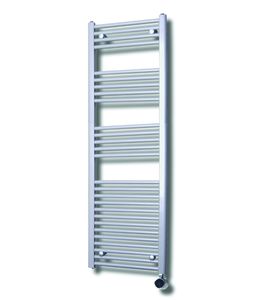 Sanicare elektrische design radiator 60x172cm zilvergrijs met thermostaat rechts zwart