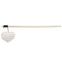 Trixie kattenhengel hart hout/stof assorti 35 CM