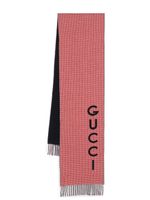 Gucci écharpe à logo en jacquard - Rouge