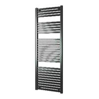 Plieger Roma designradiator horizontaal 1755x600mm 964W zwart grafiet (black graphite) 7252864 - thumbnail