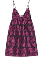 GANNI Mini-jurk met jacquard en botanische print - Roze