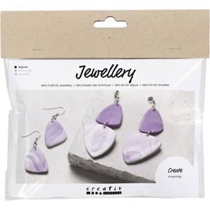 Creativ Company Mini Hobbyset Sieraden Oorbellen Paars