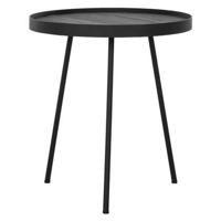 DTP Home Coffee table Saturnus small BLACK,45xØ40 cm, recycled teak... - thumbnail