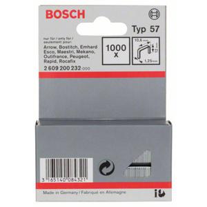 Bosch Accessories 2609200232 Nieten met plat draad Type 57 1000 stuk(s) Afm. (l x b) 12 mm x 10.6 mm