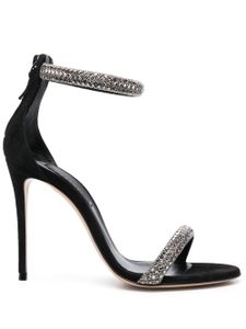 Casadei sandales Scarlet Stratosphere serties de cristaux 100 mm - Noir