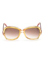 Saint Laurent Pre-Owned lunettes de soleil à monture papillon (années 1970) - Jaune