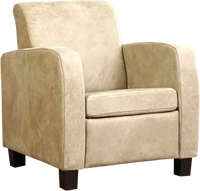 Taupe leren landelijke fauteuil Joy - poot hout zwart - Kenia Leer Taupe (taupe leer)