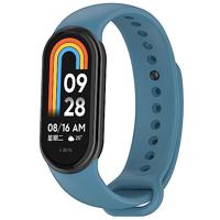 By Qubix - Siliconen bandje - Donkerblauw - Compatible met Xiaomi Smart Band 8 & 9 - Compatible Xiaomi bandje