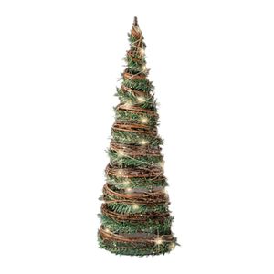 Kerstverlichting figuren Led kegel kerstboom rotan lamp 60 cm met 40 lampjes   -