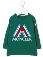 Moncler Enfant t-shirt à logo imprimé - Vert