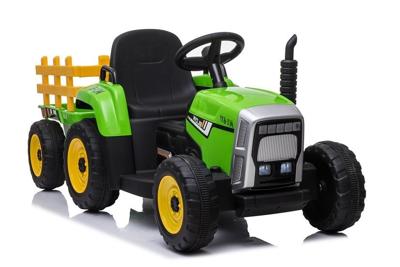 Viking Choice  Elektrische tractor ride-on – Groen – Met aanhanger
