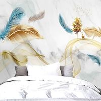 Gestreept Abstract 3D Huisdecoratie Abstract Klassiek Behangen, Kangas PVC / Vinyl Materiaal lijm nodig Muurschildering, Kamer wandbekleding Lightinthebox