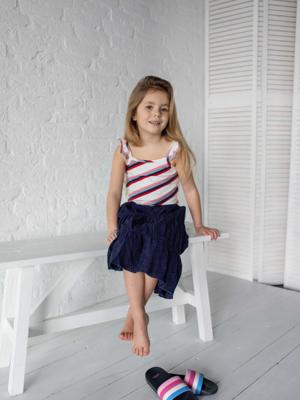 Quapi Meisjes top - Feden - Rood / wit gestreept