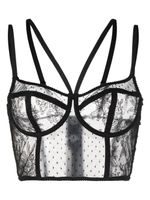 Dolce & Gabbana semi-sheered balconette bra - Noir