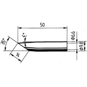 Ersa 0832GDLF Soldeerpunt Schuin Grootte soldeerpunt 14 mm Inhoud: 1 stuk(s)