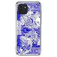 Extreme Case Samsung Galaxy A03 Angel Skull Blauw