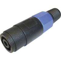 Cliff FM1255 Luidsprekerconnector Bus, recht Aantal polen: 4 Zwart, Blauw 1 stuk(s)