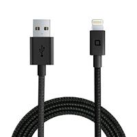 Nonda Kabel - 1,20 m Lightning oplaadkabel naar USB, kabel voor iPhone & iPad, Apple gecertificeerd, ultrasnel opladen, synchronisatie, gegevensoverdracht, extreem duurzaam, nylon, zwart - 1,20 m