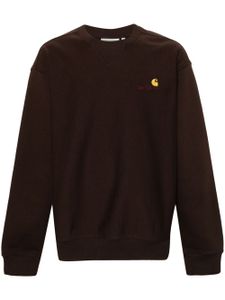 Carhartt WIP sweat American Script - Marron