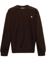 Carhartt WIP sweat American Script - Marron - thumbnail