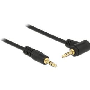 Delock 83760 Stereo Jack Kabel 3,5 mm 3-pin male > male haaks 5 m zwart