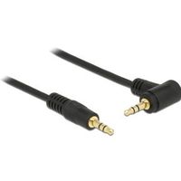 Delock 83760 Stereo Jack Kabel 3,5 mm 3-pin male > male haaks 5 m zwart - thumbnail