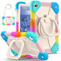 Samsung Galaxy Tab A9+ Heavy Duty 360 Case met Draagriem - Kleurrijke - thumbnail