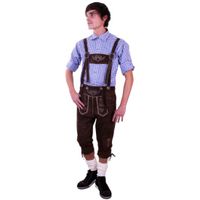 Donkerbruine bierfeest/oktoberfest broek verkleedkleding lange broek voor heren 56 (2XL)  - - thumbnail