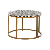 Richmond Ronde Salontafel Bliss 70cm - Zwart/Wit - thumbnail