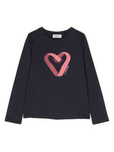 Lanvin Enfant sweat en coton biologique à logo imprimé - Bleu