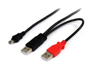 StarTech.com 1,8 m USB Y-kabel voor externe harde schijf USB A naar mini B