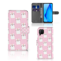 Huawei P40 Lite Telefoonhoesje met Pasjes Sleeping Cats