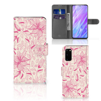 Samsung Galaxy S20 Hoesje Pink Flowers