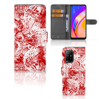 Telefoonhoesje met Naam OPPO Reno5 Z | A94 5G Angel Skull Rood - thumbnail