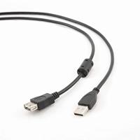 Gembird 15 ft, USB-A - USB-A - USB-kabel (USB-A - USB-A, USB A, USB A, mannelijk/vrouwelijk, goud, zwart)