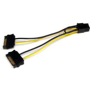 StarTech.com 15cm SATA Voeding naar 6-pins PCI Express Videokaart Voeding Verloopkabel