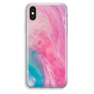 Roze explosie: iPhone XS Max Transparant Hoesje