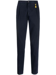 Manuel Ritz pantalon skinny en gabardine à breloque - Bleu