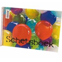 2x Schetsboek/tekenboek wit papier A5 formaat - thumbnail