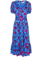 DVF Diane von Furstenberg robe Liberty à fleurs imprimées - Bleu