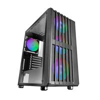 Mars Gaming MC-VAULT, Gaming ATX Behuizing, 4x 120mm ARGB Fans, Mesh Voorkant met Verticaal Design, Geharde Glazen Zijpaneel, 3x Verticale PCI Slots, Professionele Midtower PC, Zwart