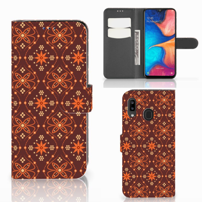 Samsung Galaxy A30 Telefoon Hoesje Batik Brown Samsung Galaxy A30 Telefoon Hoesje Batik Brown