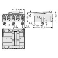 WAGO 2092-3525/020-000 Male behuizing (board) 2092 Totaal aantal polen: 5 Rastermaat: 7.50 mm Inhoud: 50 stuk(s)