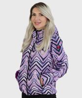 MOM - Softshell Waterproof Hoodie Purple Zebra