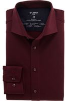 OLYMP Luxor 24/Seven Modern Fit Jersey shirt rood, Herringbone - thumbnail