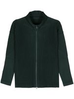 Homme Plissé Issey Miyake veste zippée Couleur Pleats - Vert